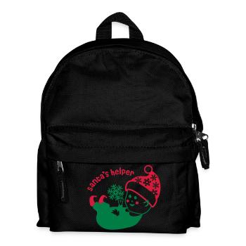 Sankt kleiner Helfer Elf Umstands - Kinder Rucksack - Schwarz - Vorne