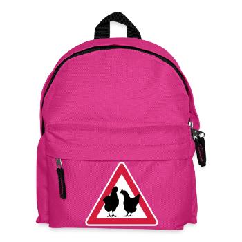 Soirée poule attention poule fête - Sac à dos Enfant - fuchsia - Devant