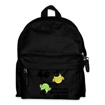 Geburtstag 40 und kein bisschen Weise, Eulen - Kinder Rucksack - Schwarz - Vorne