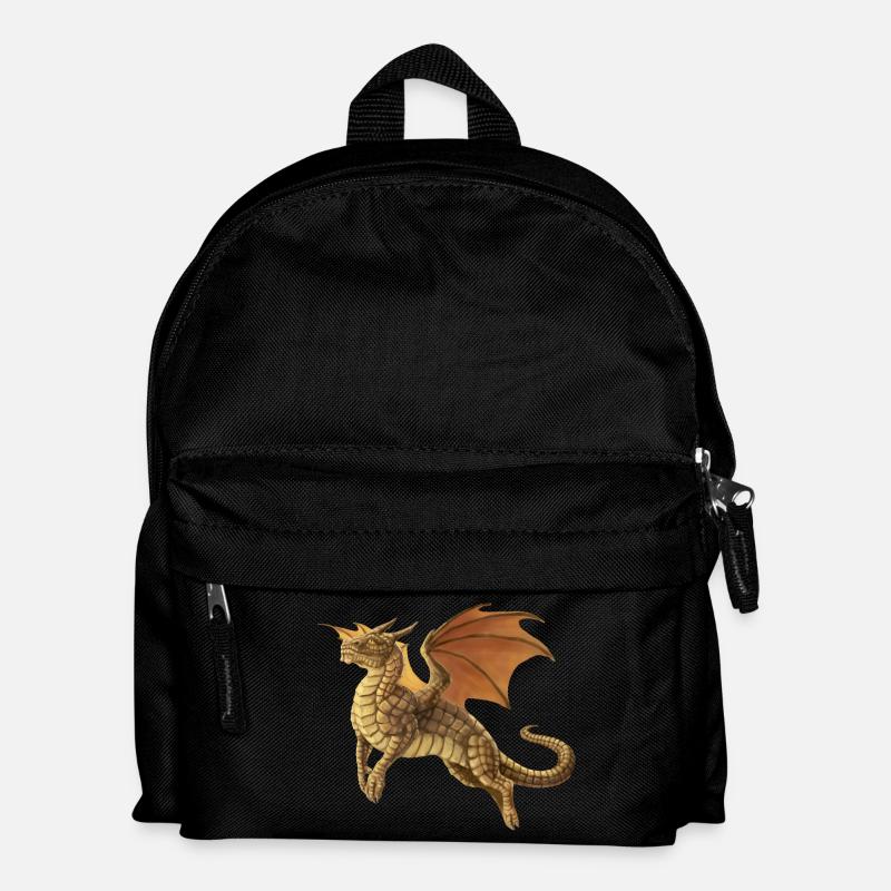brown dragon - Kinder Rucksack - Schwarz