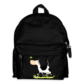 Cow chasing Butterfly - Kids' Backpack - black - Front