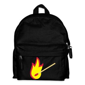 fire - Kids' Backpack - black - Front