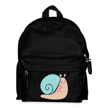 Schnecke - Kinder Rucksack - Schwarz - Vorne