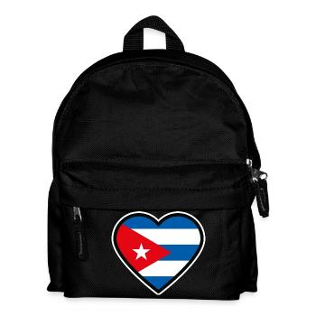 kuba flagge herz - Kinder Rucksack - Schwarz - Vorne