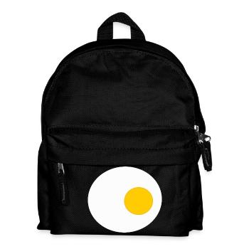 Spiegelei, Ei, Eier, T-shirt, Schürze Kostüm - Kinder Rucksack - Schwarz - Vorne