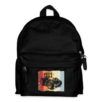 Tractor Deutz retro style - Kids' Backpack - black - Front