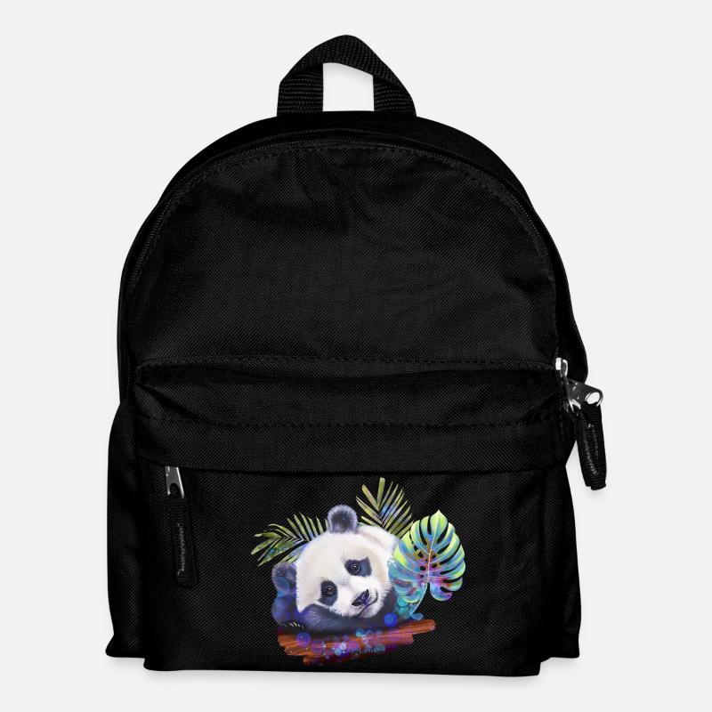 Panda - Kinder Rucksack - Schwarz