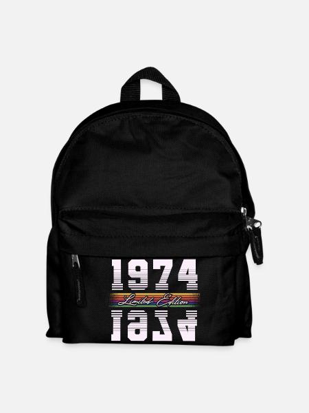 1974 Geburtsjahr Jahrgang Baujahr Geburtstag - Kinder Rucksack - Schwarz