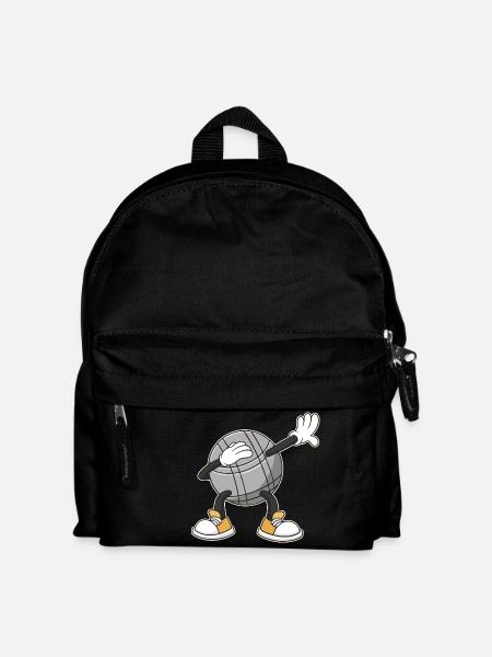 Dabbing Boulekugeln für Bouler boulen Boulesport - Kinder Rucksack - Schwarz