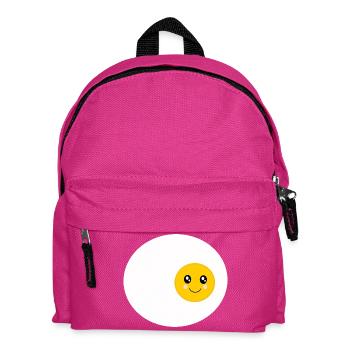 Kawaii Fried Egg Egg Eggs Costume Kawaii Sticker - Kids' Backpack - fuchsia - Front