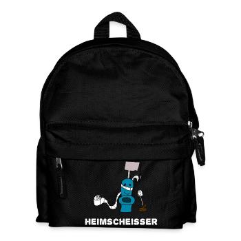 Heimscheisser WC Klo - Kinder Rucksack - Schwarz - Vorne