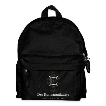 Der Kommunikative - Sternzeichen Zwillinge - Kinder Rucksack - Schwarz - Vorne