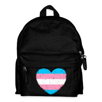 Cœur trans* | Dans un style vintage - Sac à dos Enfant - noir - Devant