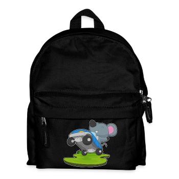 Maus Auto - Kinder Rucksack - Schwarz - Vorne