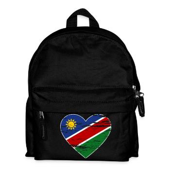 Cœur de drapeau de Namibie utilisé - Sac à dos Enfant - noir - Devant