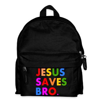 Jesus saves bro - Kids' Backpack - black - Front