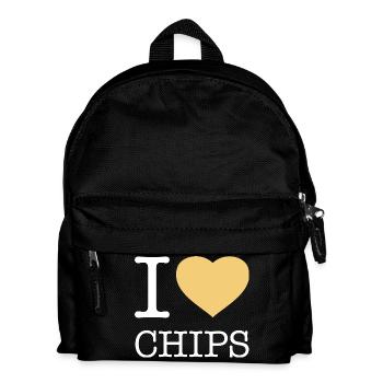 J’ADORE LES FRITES - Sac à dos Enfant - noir - Devant