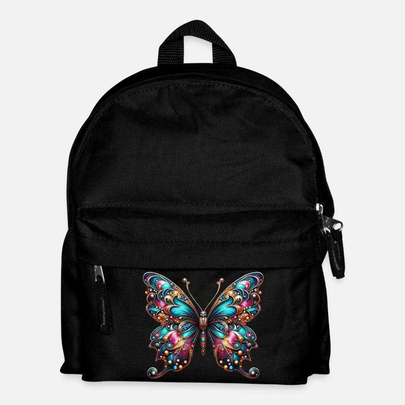 Schmetterling - Kinder Rucksack - Schwarz