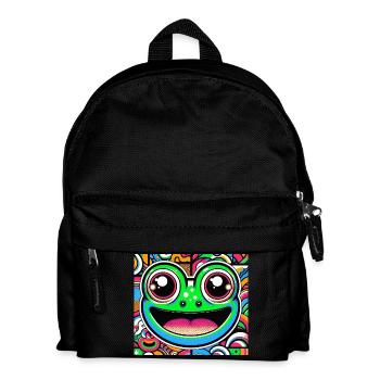 Frog Pop Art - Kids' Backpack - black - Front