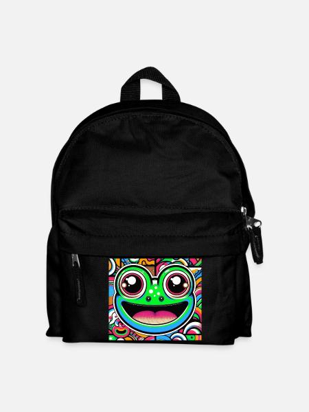 Frosch Pop Art - Kinder Rucksack - Schwarz
