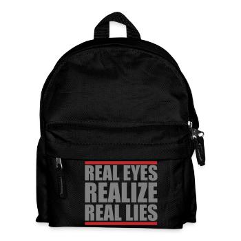 réaliser de vrais yeux reall mensonges | Couleurs modifiables - Sac à dos Enfant - noir - Devant