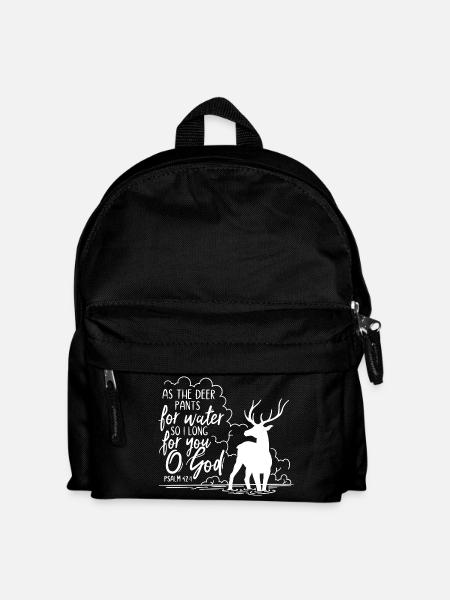As the deer pants for water - Kinder Rucksack - Schwarz