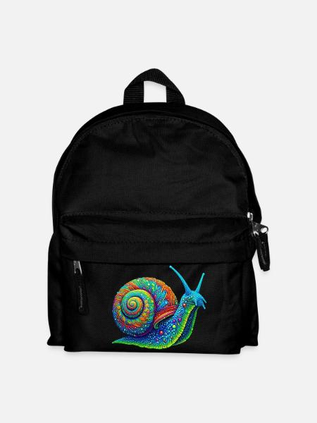Schnecke - Kinder Rucksack - Schwarz