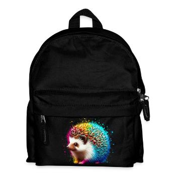 Igel - Kinder Rucksack - Schwarz - Vorne