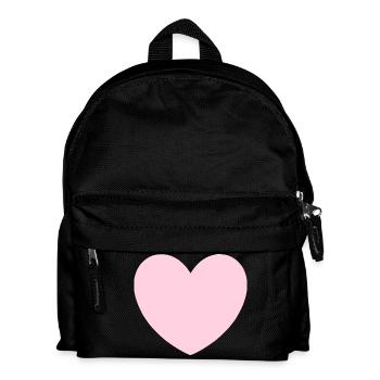 rosarotes Herz Herz rosa Geschenk Valentinstag - Kinder Rucksack - Schwarz - Vorne