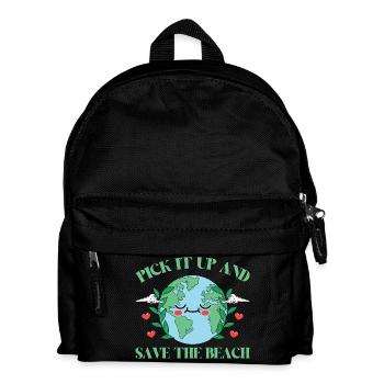 Bathing beach & sea plastic-free against pollution - Kids' Backpack - black - Front
