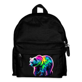 Bär - Kinder Rucksack - Schwarz - Vorne