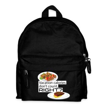 Vacation calories don t count right - Kids' Backpack - black - Front