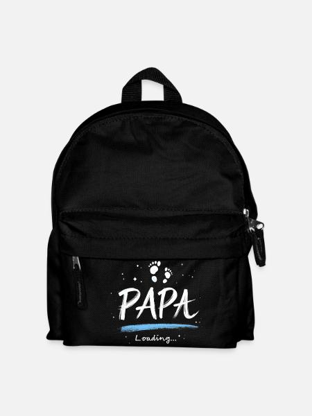 Papa 2025 Loading Geschenk für werdende Väter - Kinder Rucksack - Schwarz