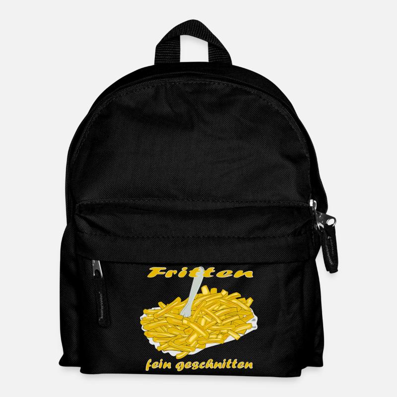 Pommes Frittes - Kinder Rucksack - Schwarz