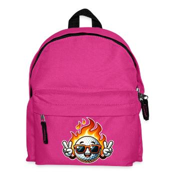 Golf Flammen Feuer Golfball - Kinder Rucksack - Fuchsia - Vorne
