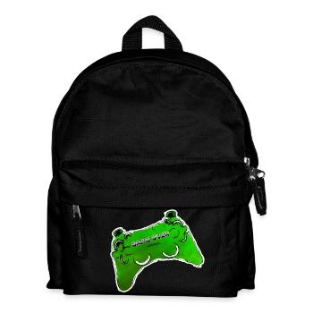 manette de bande dessinée verte avec texte GAME OVER - Sac à dos Enfant - noir - Devant