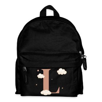 Buchstabe l bewölkt Sterne - Kinder Rucksack - Schwarz - Vorne