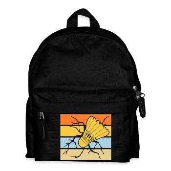 Federball Badminton - Kinder Rucksack - Schwarz - Vorne