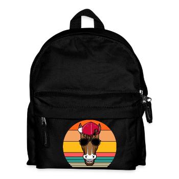 Riding Horse - Kids' Backpack - black - Front