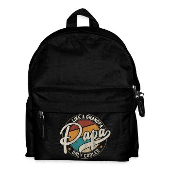 Papa wie ein Opa, nur cooler - Kinder Rucksack - Schwarz - Vorne