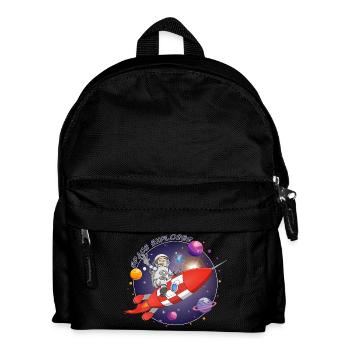 Der Astronaut und die rote Rakete im All - Kinder Rucksack - Schwarz - Vorne