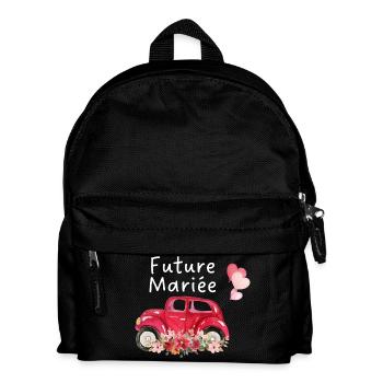 Future mariée voiture mariée floral - Sac à dos Enfant - noir - Devant