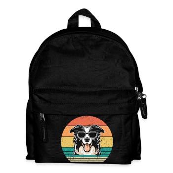 Border Collie - Kids' Backpack - black - Front
