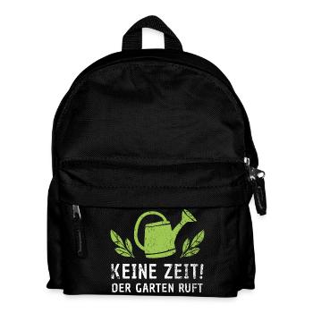 Keine Zeit - Der Garten Ruft Retro Gärtner Natur - Kinder Rucksack - Schwarz - Vorne