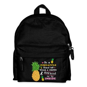 être un ananas se tenir grand porter une couronne rester doux - Sac à dos Enfant - noir - Devant