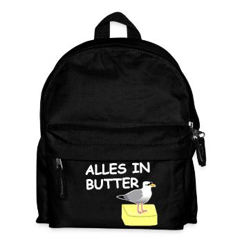 Alles in Butter Möwe - Kinder Rucksack - Schwarz - Vorne