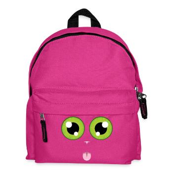 Cat sticks out its tongue - Kids' Backpack - fuchsia - Front