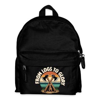 Axe Throwing Lumberjack From Logs to Glory - Kids' Backpack - black - Front