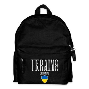 Stolzer Ukrainer, ukrainischer Patriot - Kinder Rucksack - Schwarz - Vorne