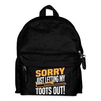 Brass Ribbon Trombonist Player Trombone Trombonist - Kids' Backpack - black - Front